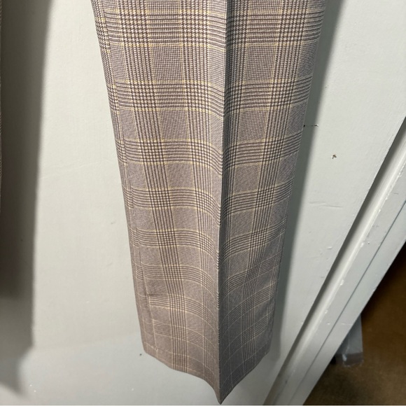 Vintage Levi's Panatela Trouser Creased Pants Tan  Plaid Retro Size 33 34 X 31 - Picture 3 of 9